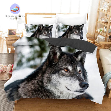Sneeuwwolf dekbedovertrek